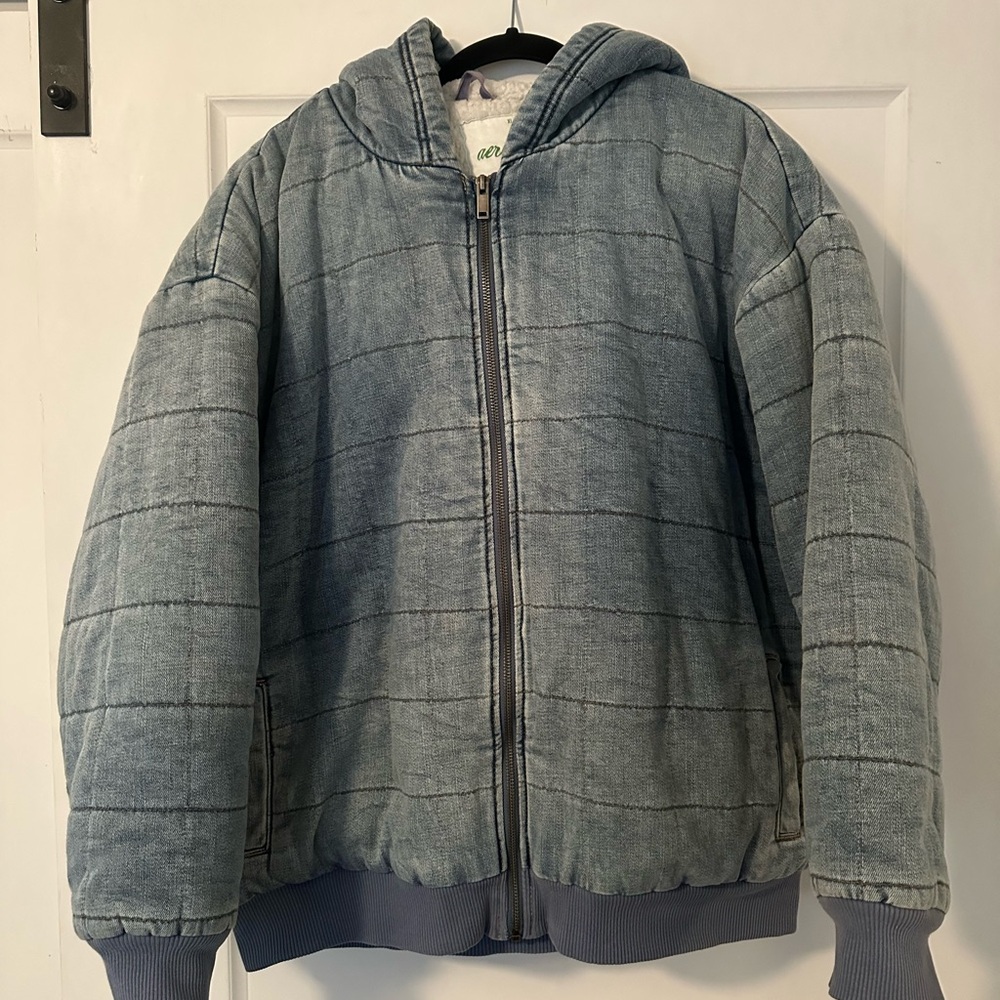 Aerie Blue Puffer Jacket